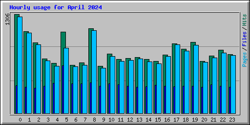 Hourly usage for April 2024