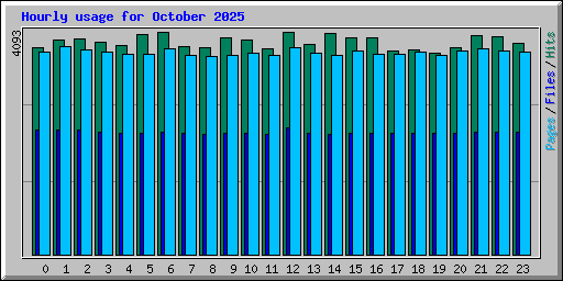 Hourly usage for October 2025
