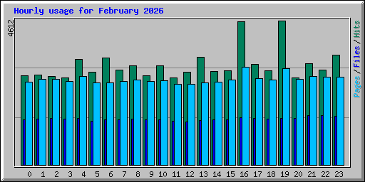 Hourly usage for February 2026