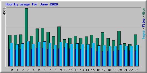 Hourly usage for June 2026